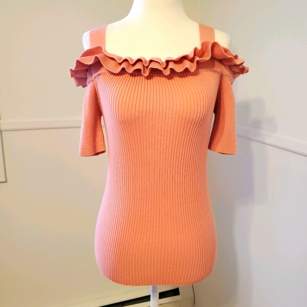 Grace Element's Ruffled Cold Shoulder Top - image 1